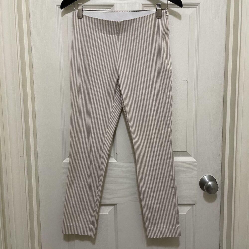 A New Day Women's Size 2 Striped High Rise Side Zip Skinny Ankle Stretch Pants‎